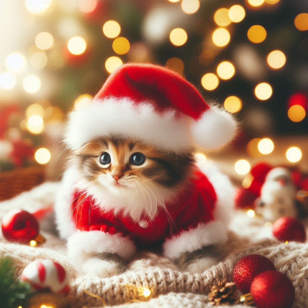 ちびサンタ猫