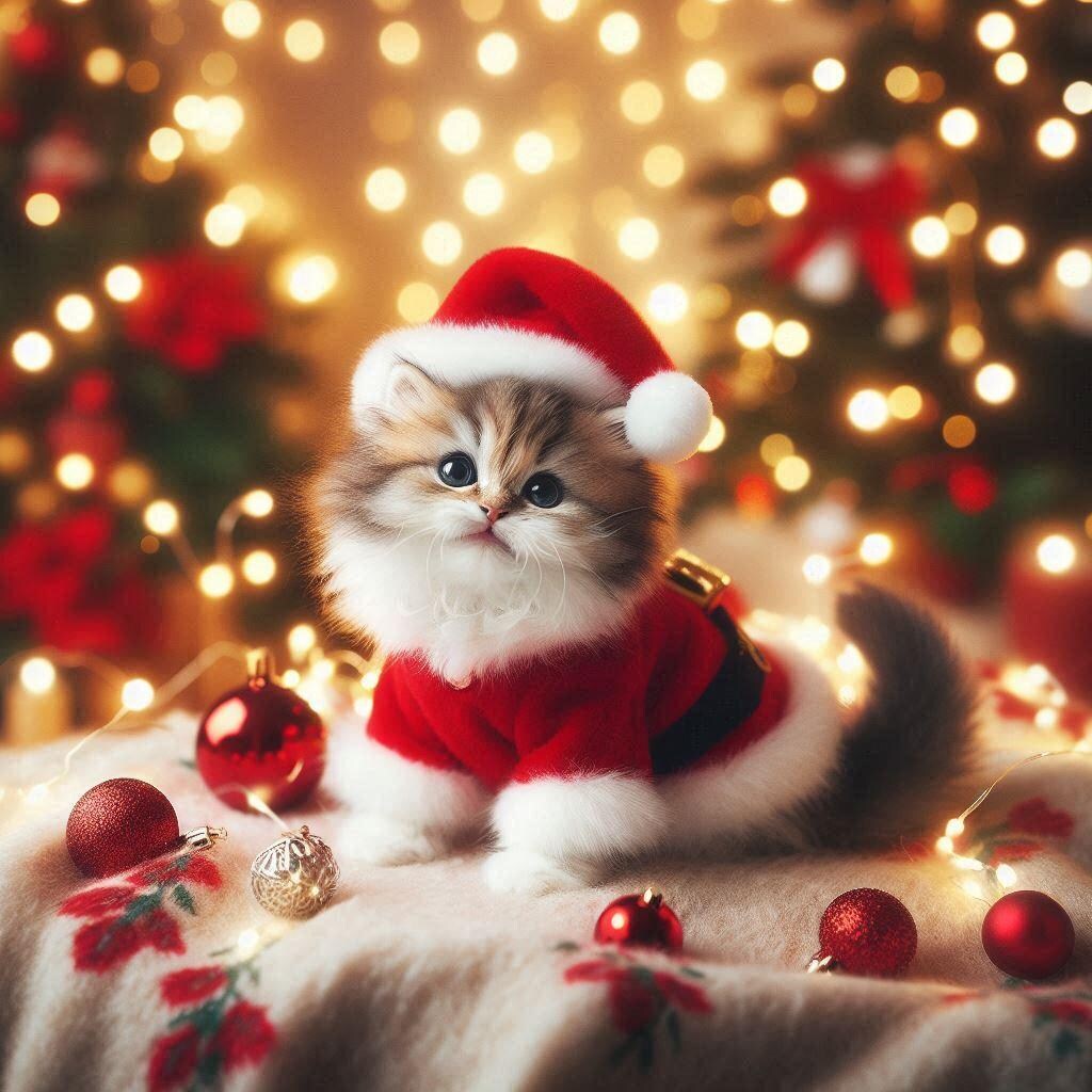 ちびサンタ猫