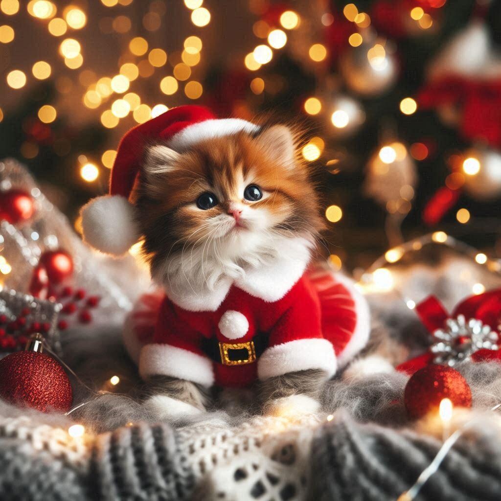 ちびサンタ猫