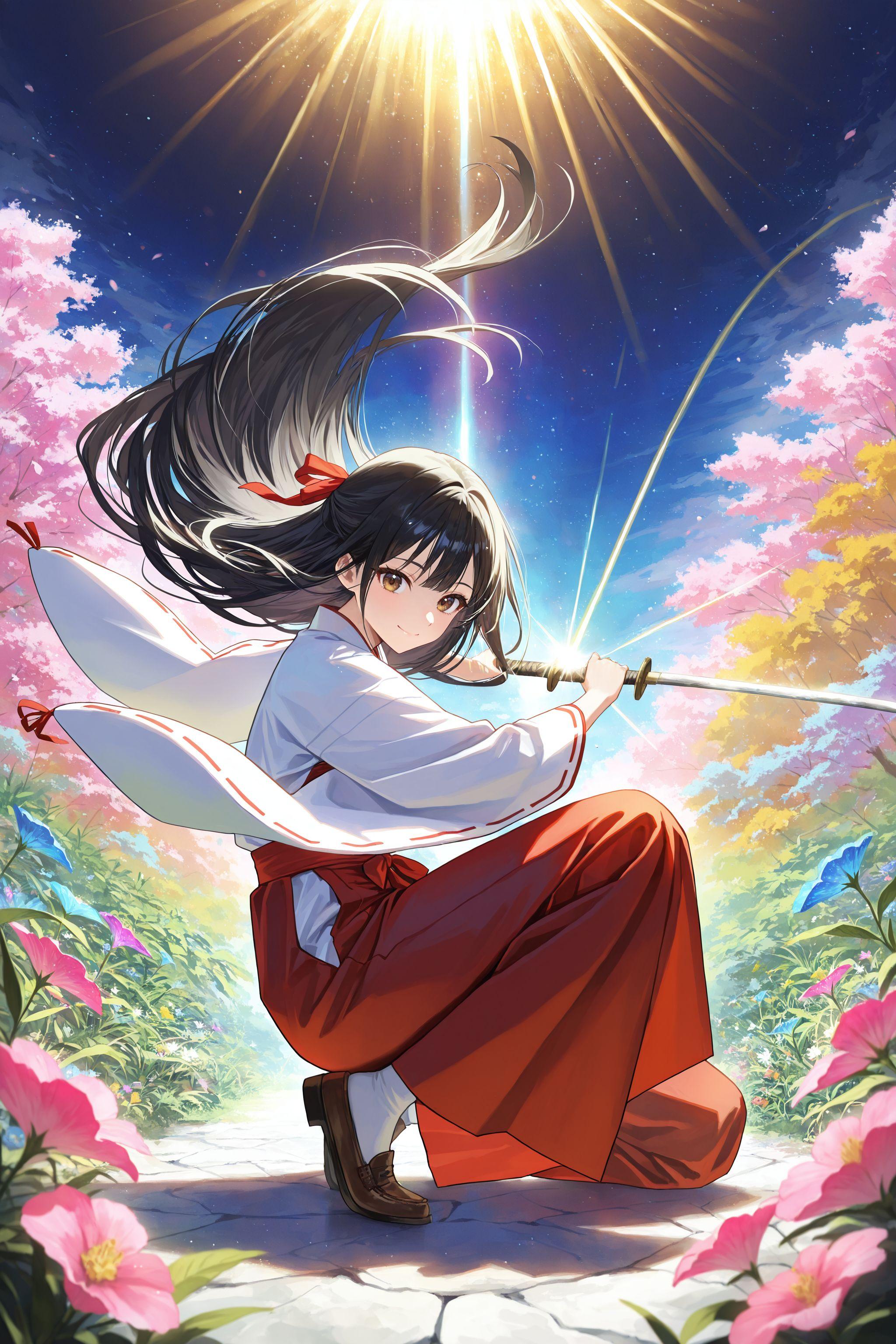 異世界神社の巫女さん（神楽さん） | の人気AIイラスト・グラビア