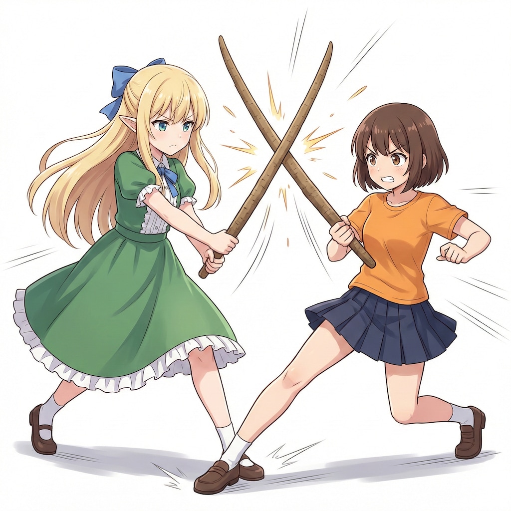 凪vsポンド ゴボウしばきあい対決