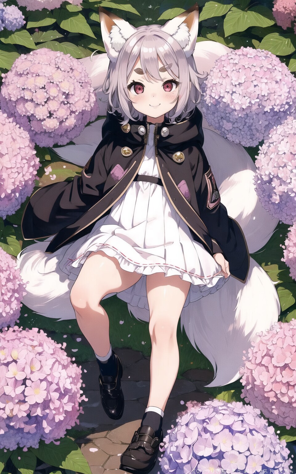 紫陽花と鈴音さん
