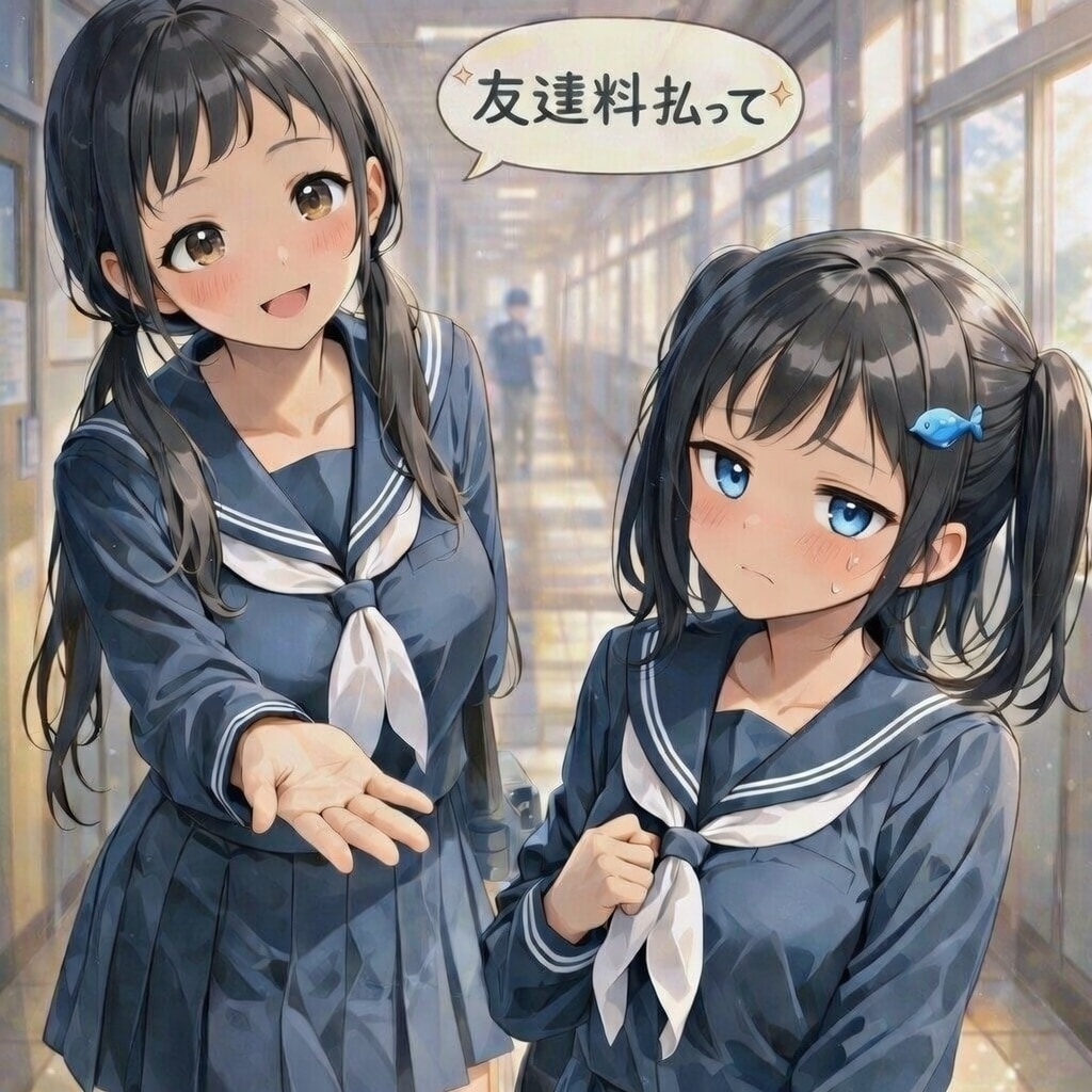 友達料を幸多さんに請求されたこなつちゃん | の人気AIイラスト・グラビア