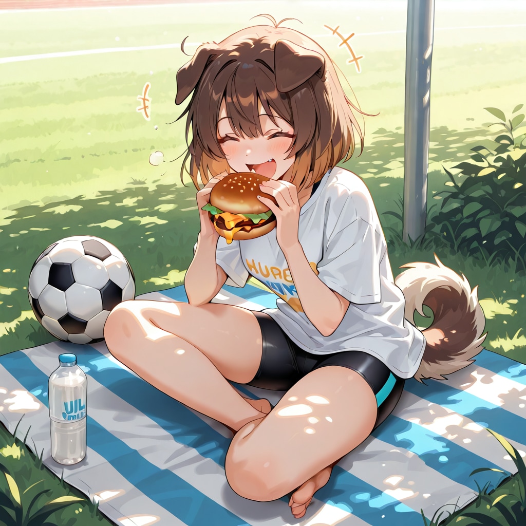 犬耳っ娘とハンバーガー