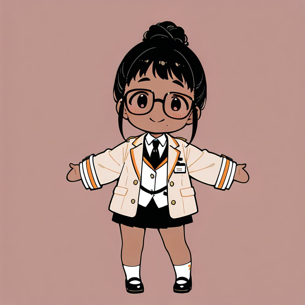 フラットカラー満ちゃん
