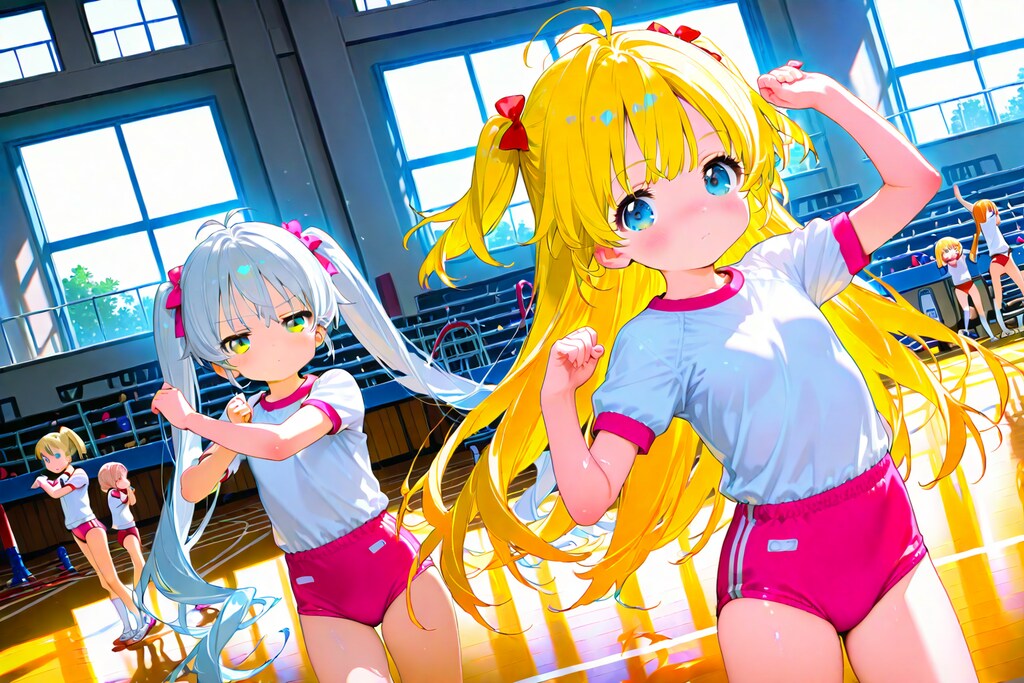 ダンスの練習中の幼女達