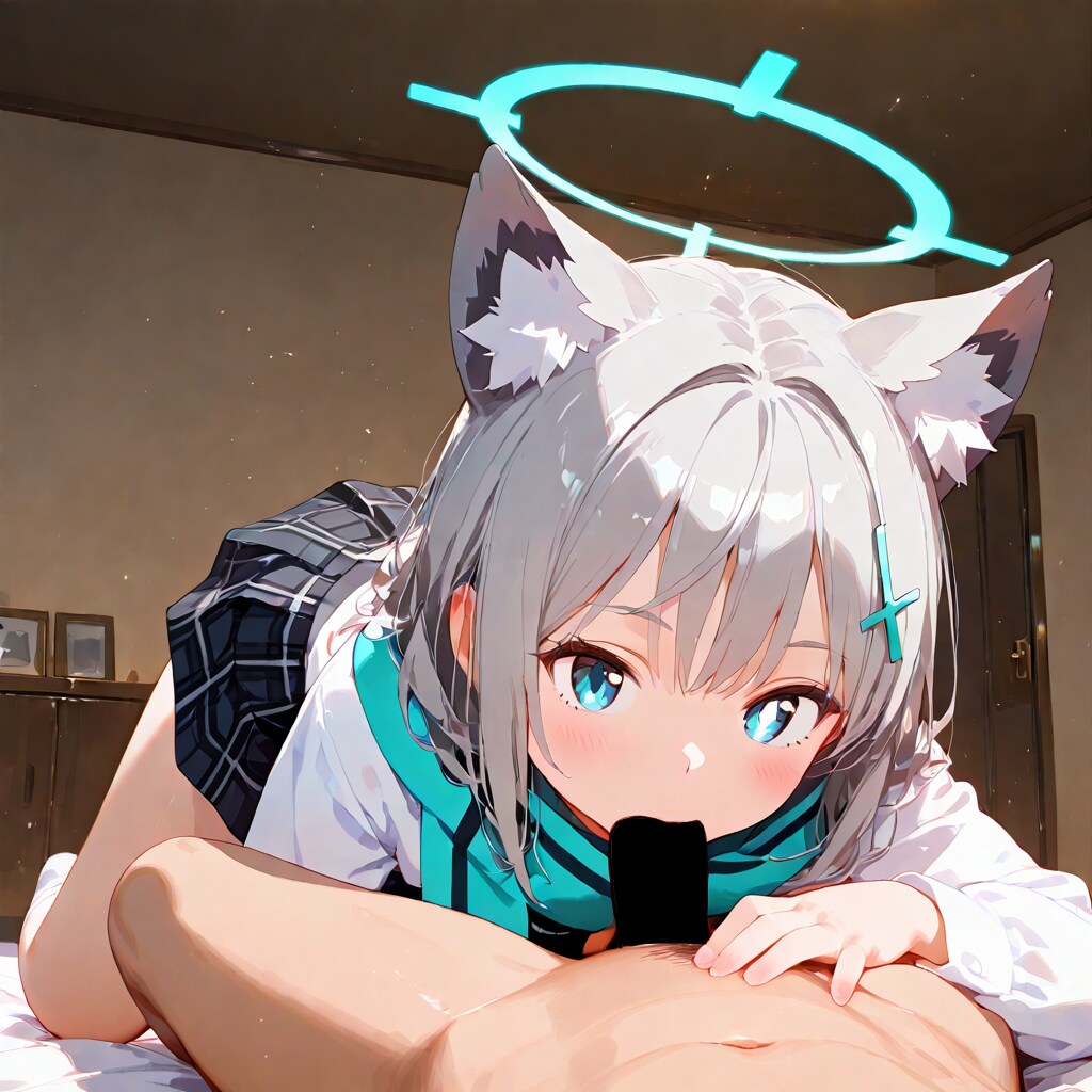先生とシロコ ん…先生とならいいよ…。