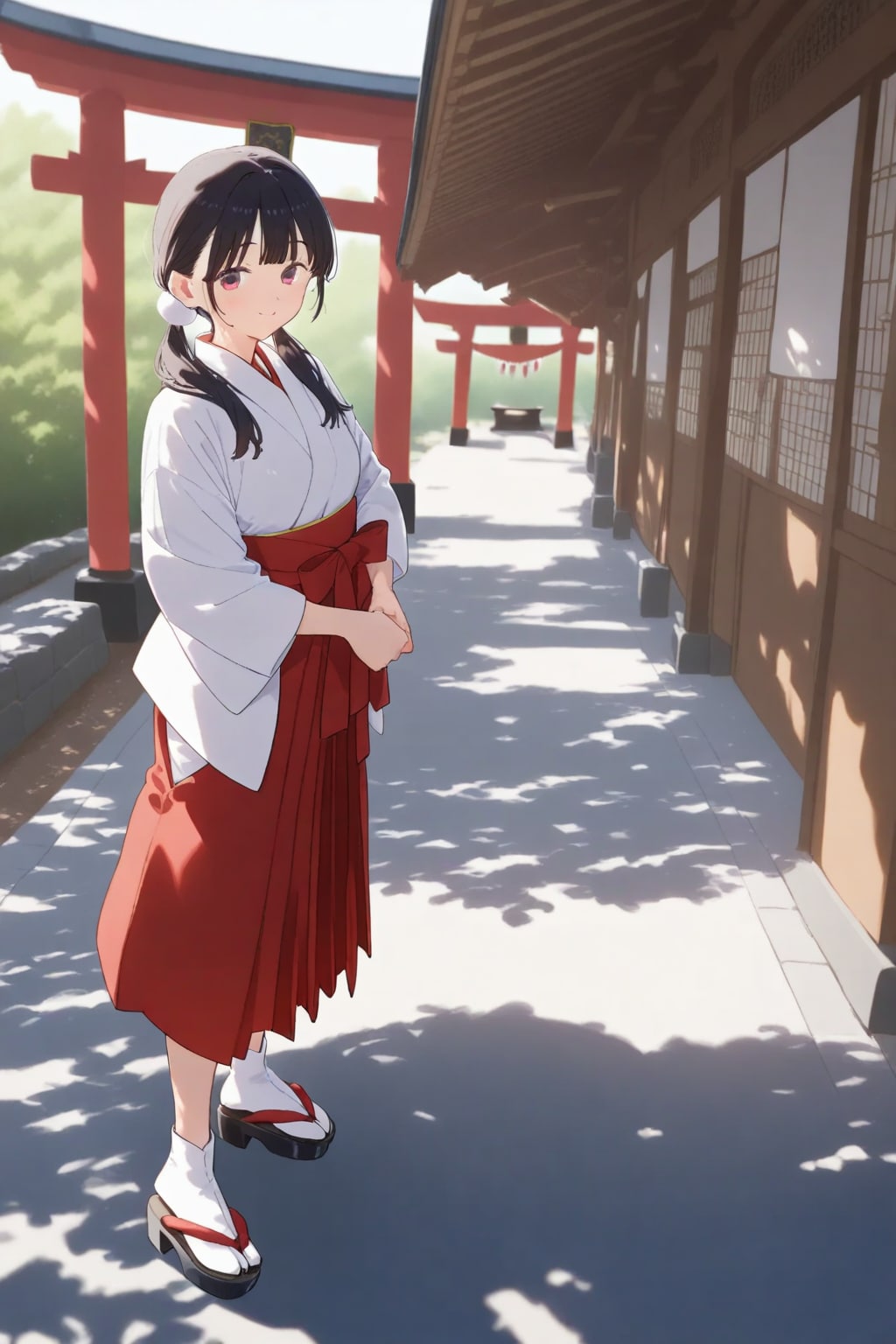 ローツインテール巫女さん