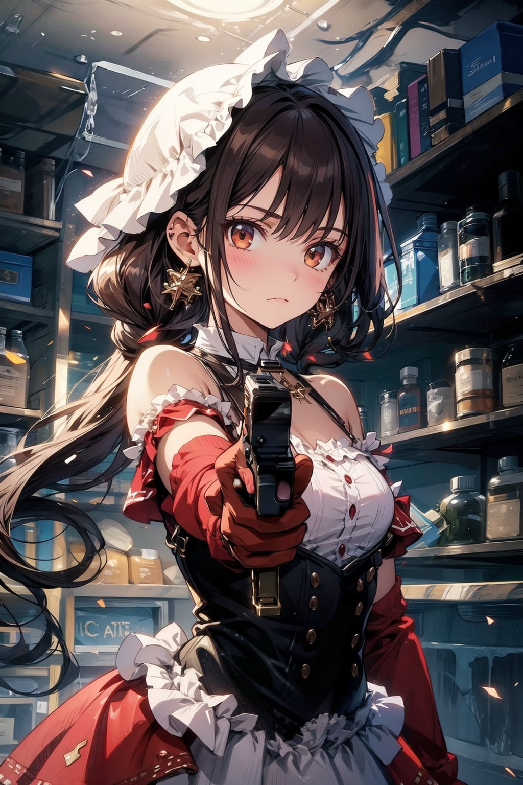 TOPAZ+αで絵海ちゃん(紅いエルボーグローブ) | の人気AIイラスト・グラビア