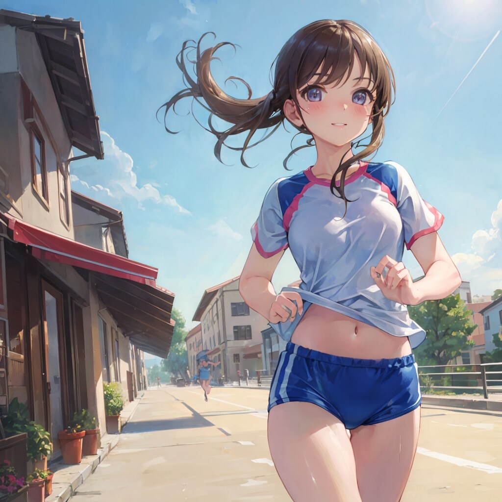 走ってる女の子