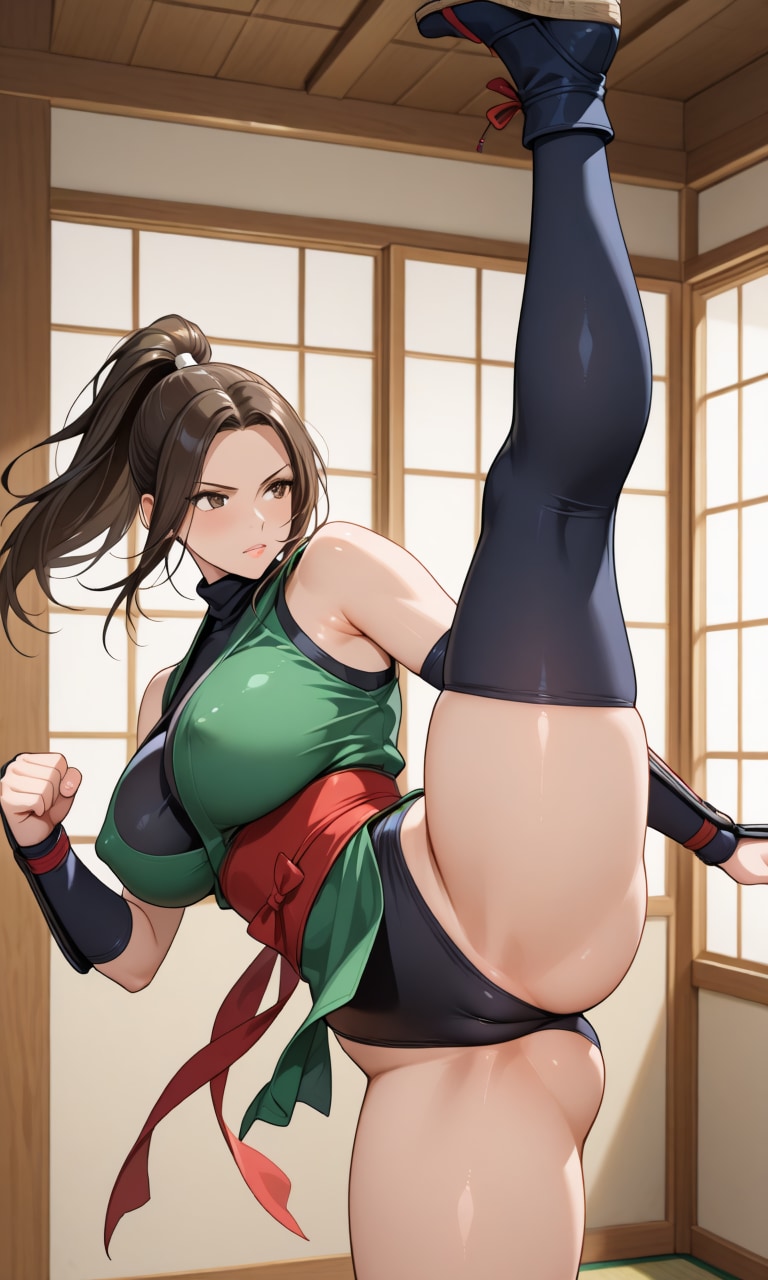 忍者のハイキック