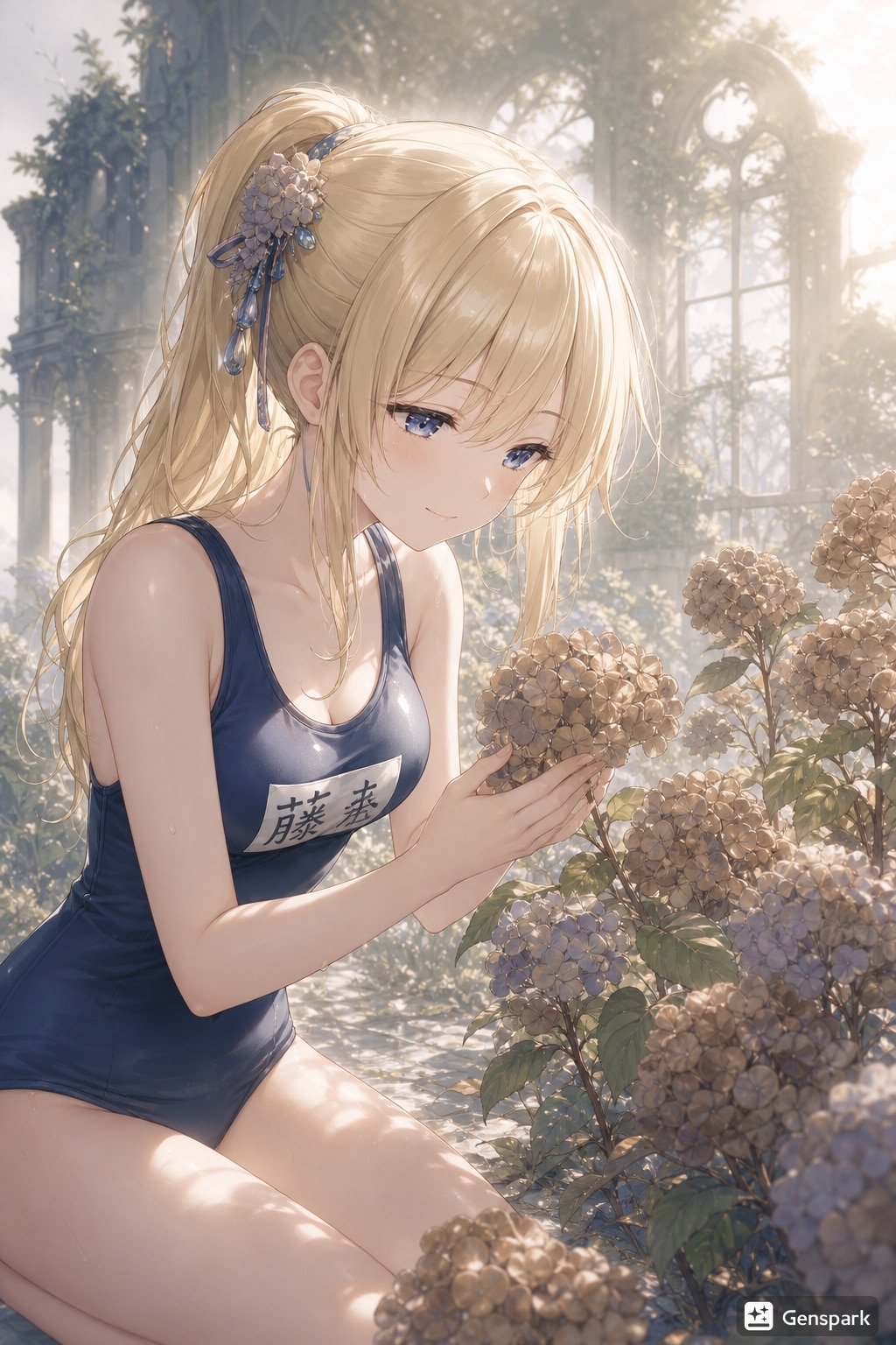 夏と枯れアジサイ