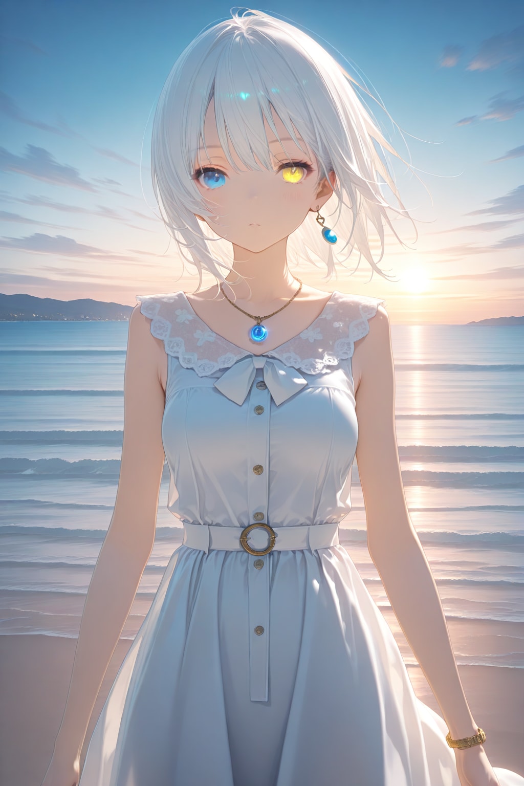 その目は夕陽を映す