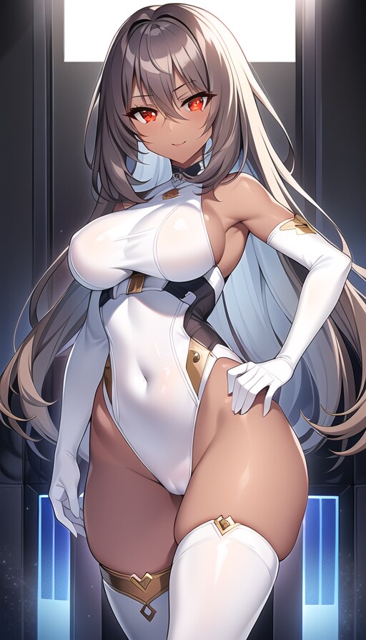 白い衣装の褐色ギャル