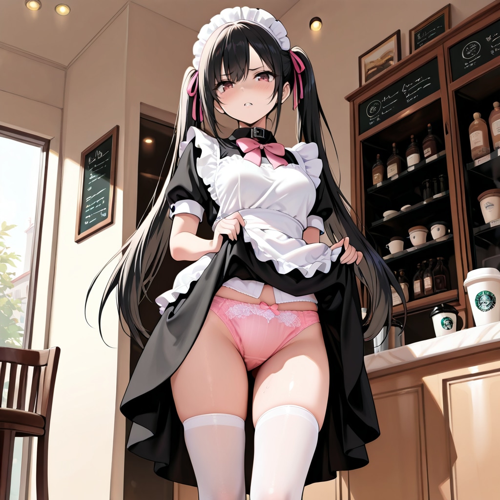 店長から下着チェックされるメイド