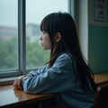物憂げな女子高生 2枚目