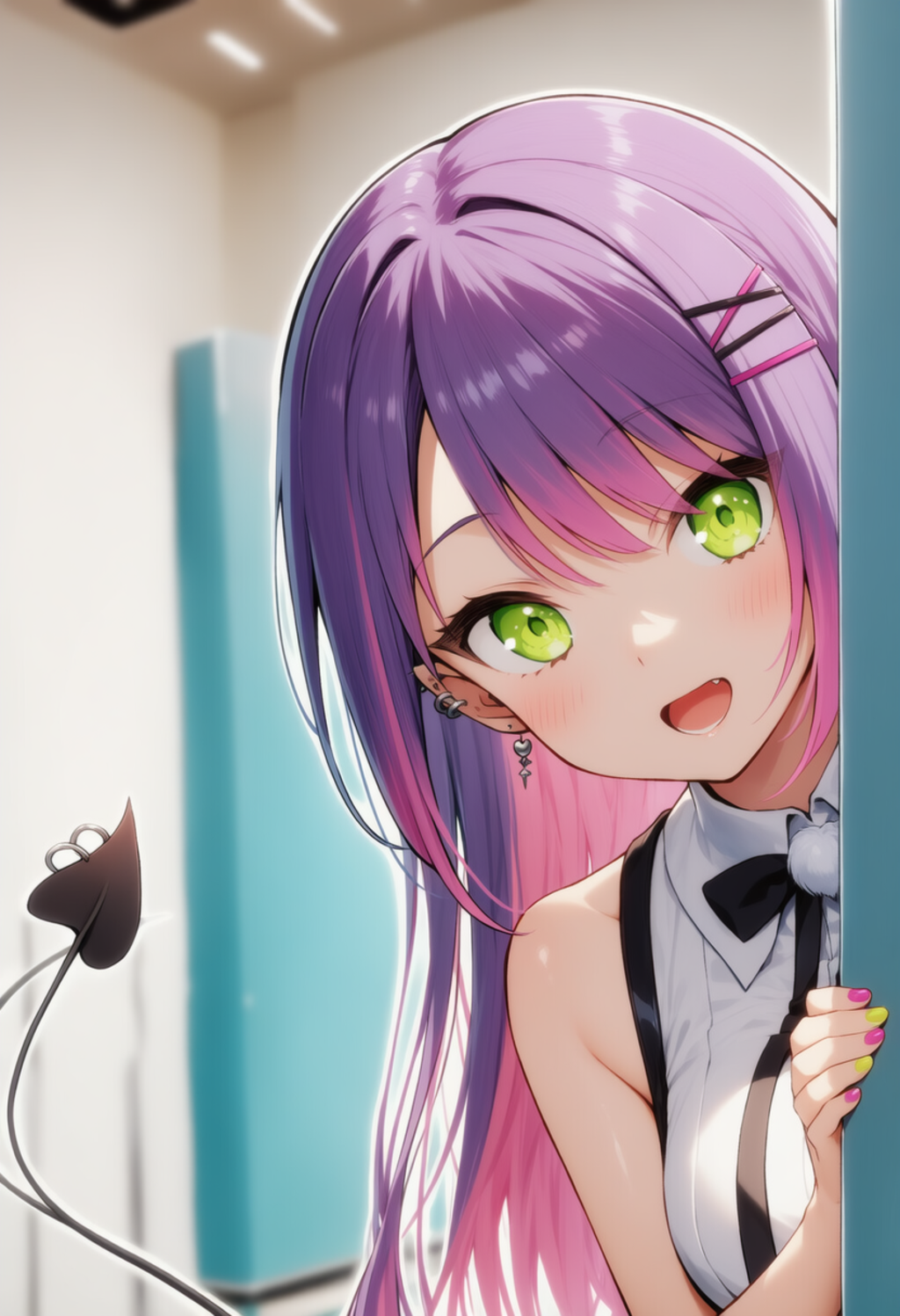 トワ様が物陰からジッと見つめているだけ