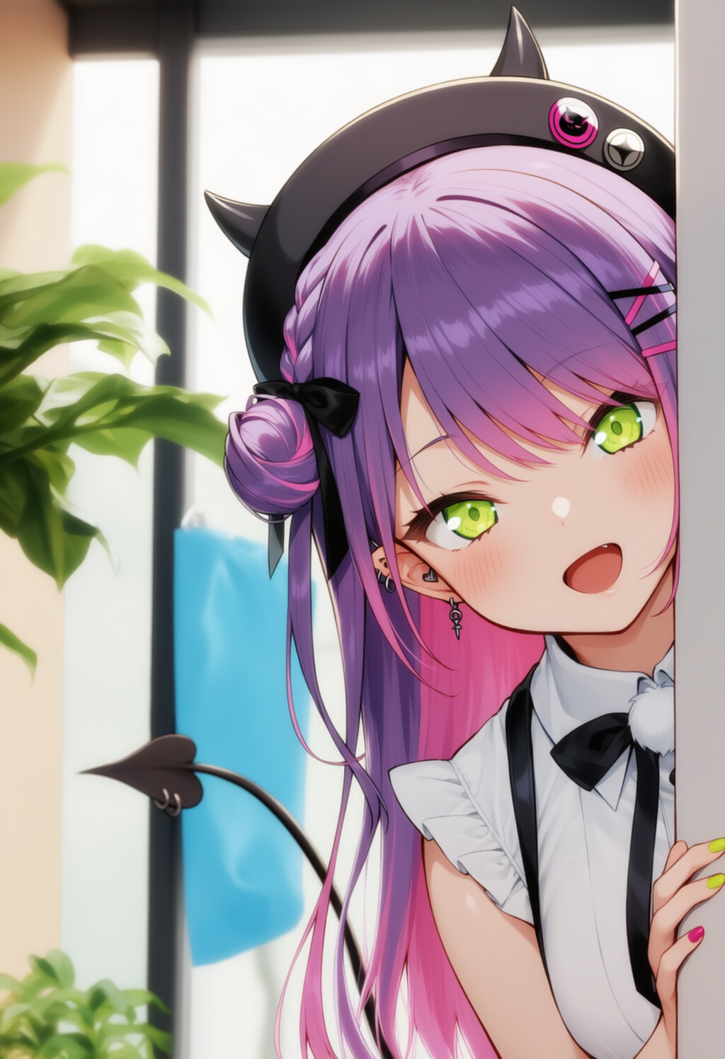 トワ様が物陰からジッと見つめているだけ