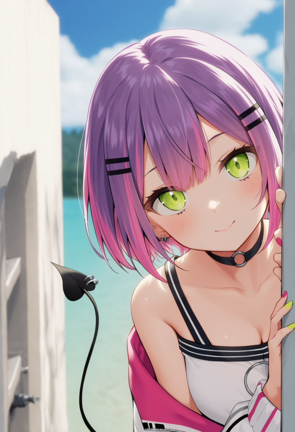 トワ様が物陰からジッと見つめているだけ