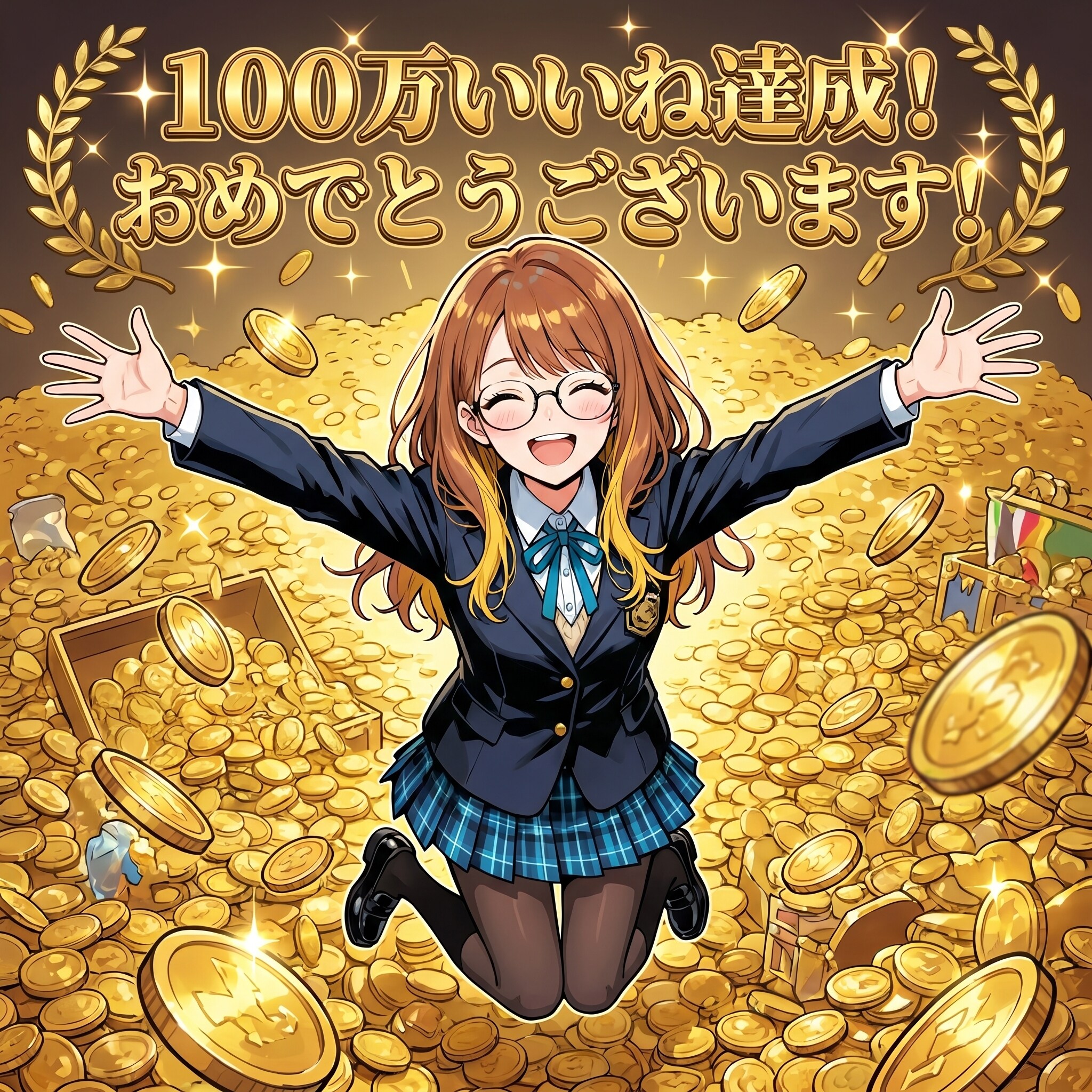100万いいね達成おめでとうございます！ | の人気AIイラスト・グラビア