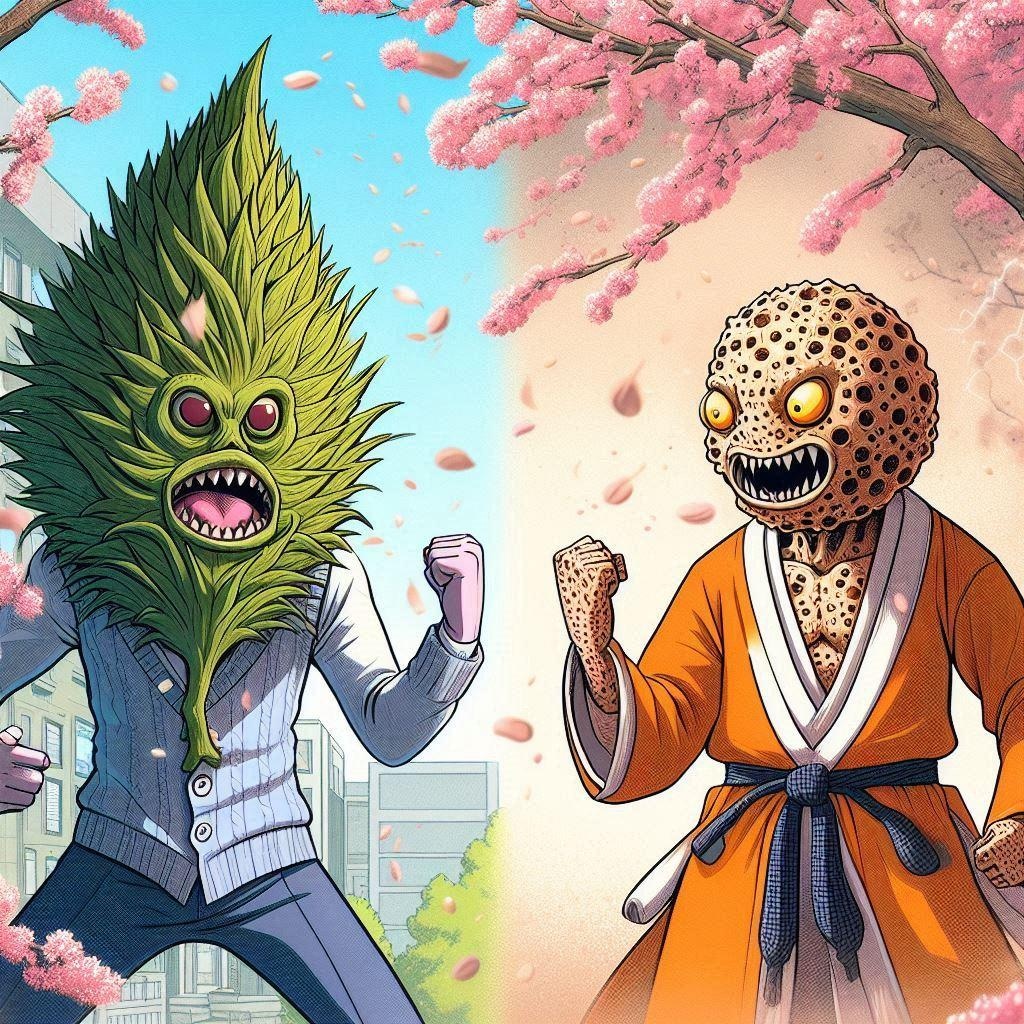 杉花粉対白樺花粉