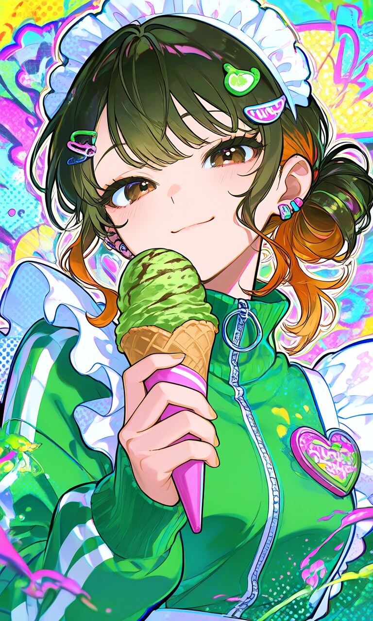 生成機能の子×アイスクリーム×デコラ×ジャージメイド