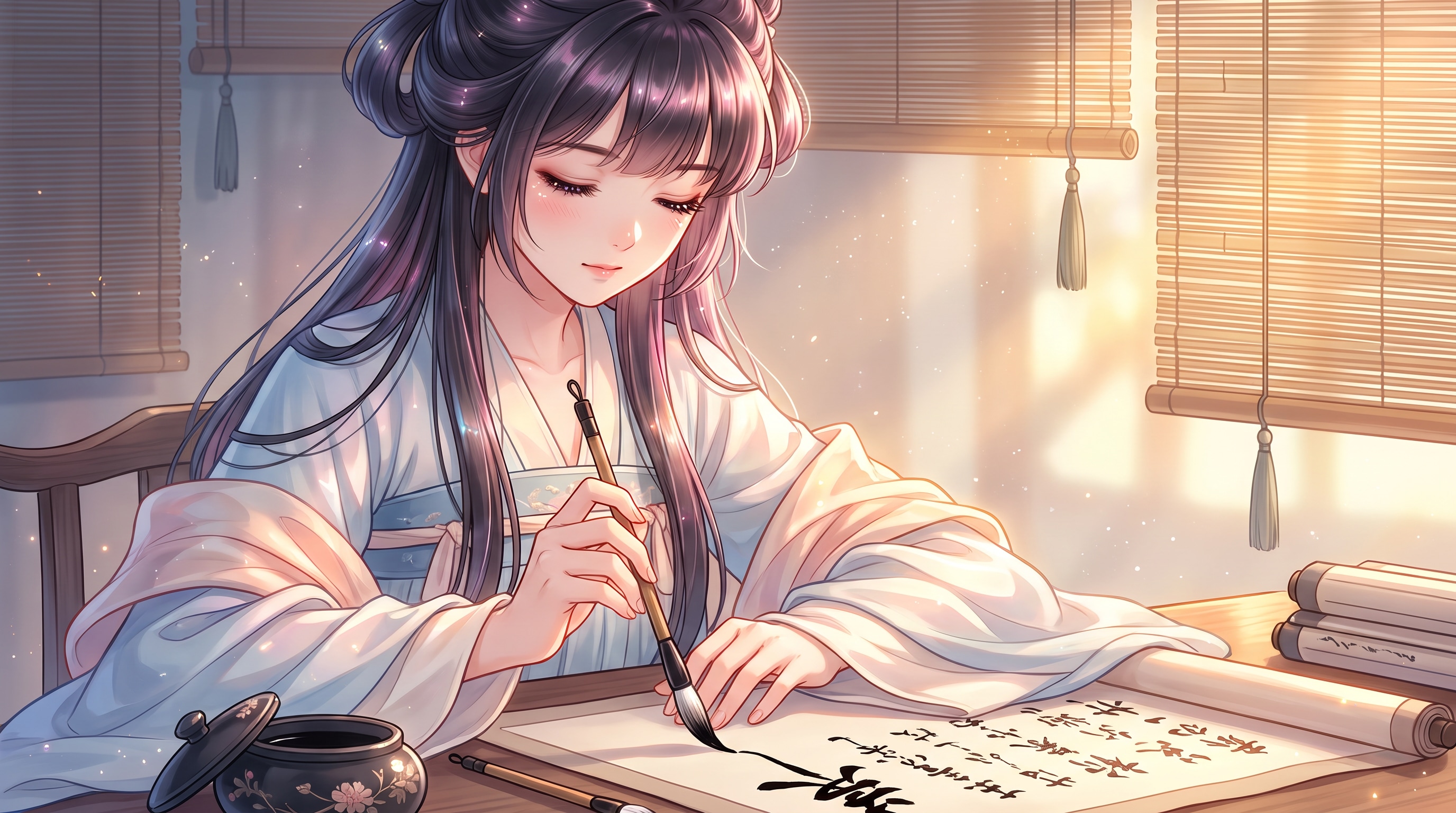 墨韻清晨簾影 | の人気AIイラスト・グラビア
