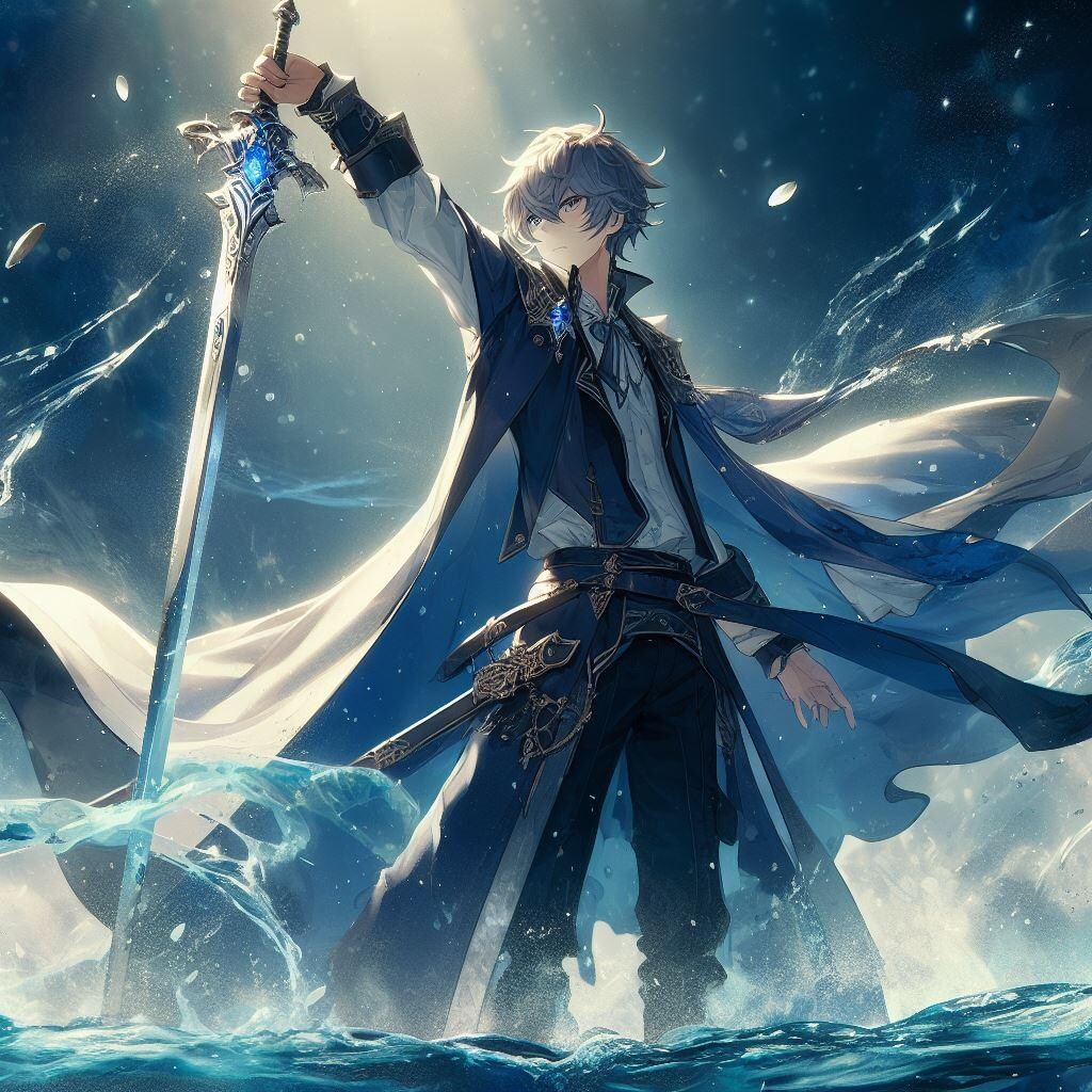 水から剣を錬成する魔術師