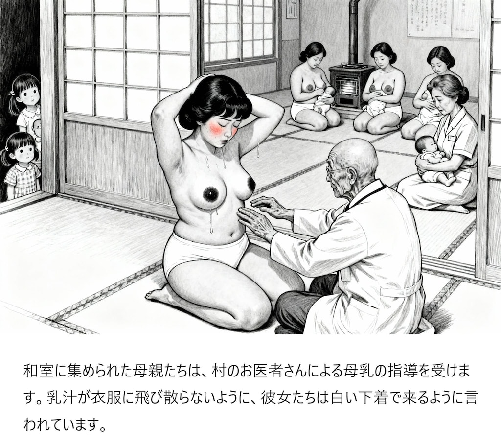 昭和の田舎の母乳指導