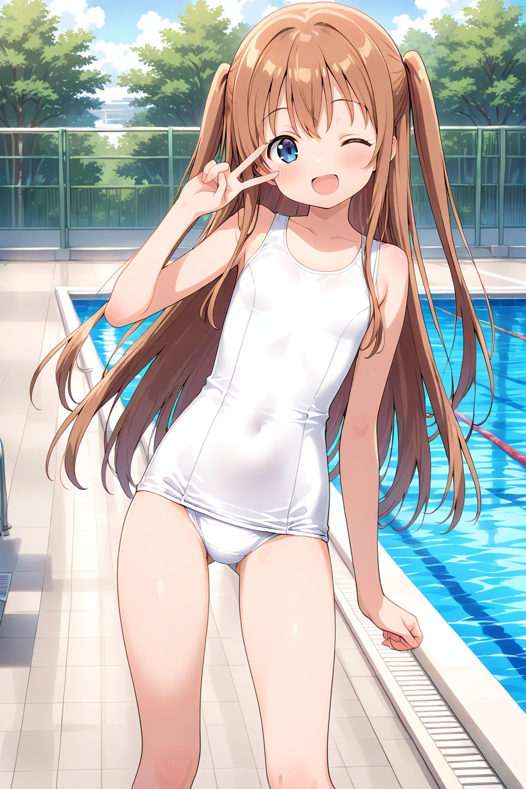 白スク水💗