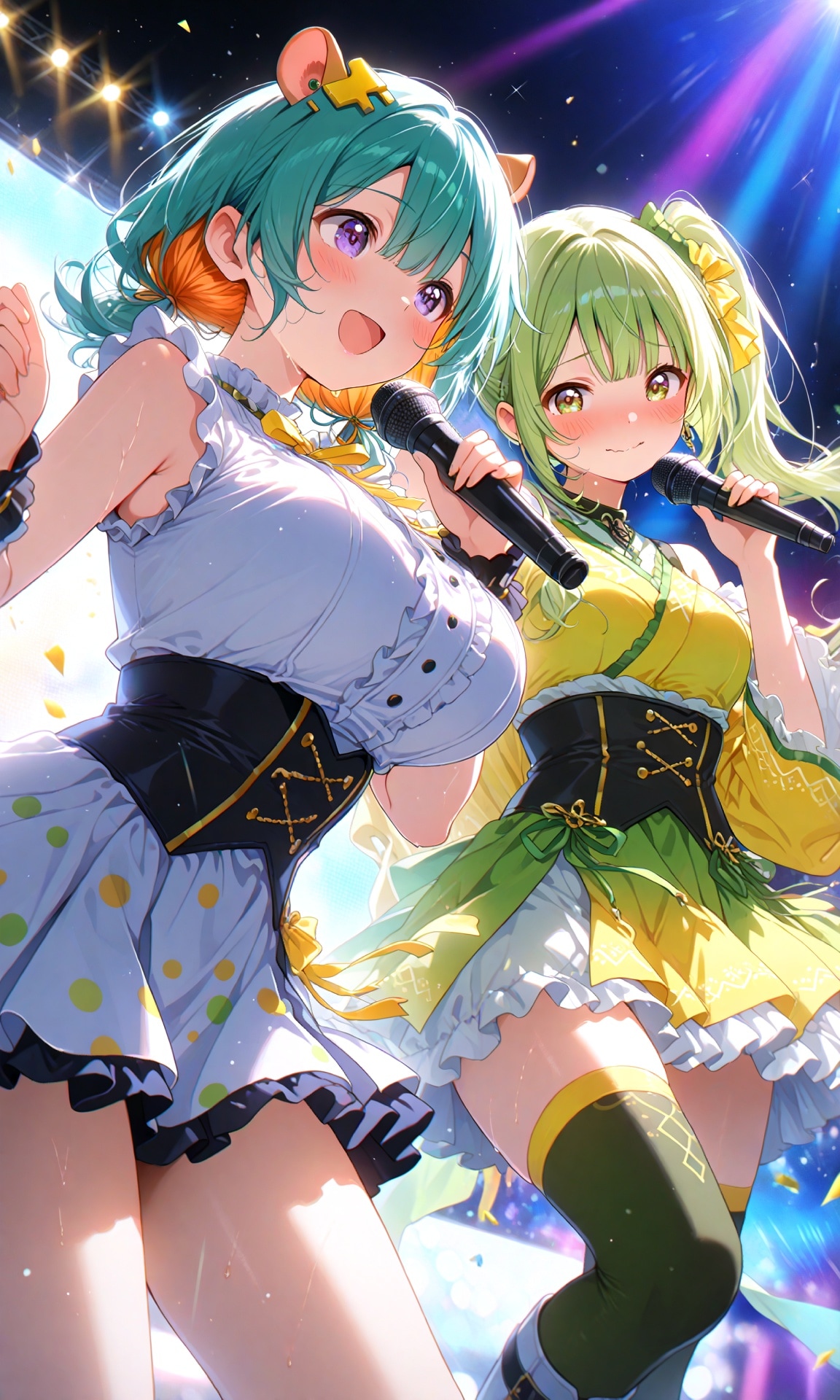 喜緑ちゃんとヒスイちゃんのスペシャルアイドルユニット爆誕！ | の人気AIイラスト・グラビア