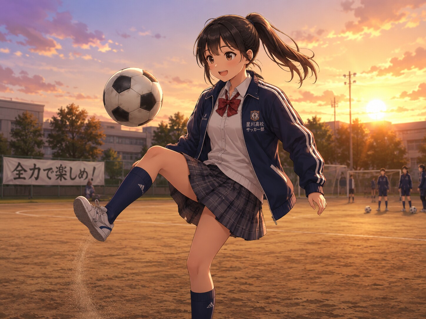 部活後の一球
