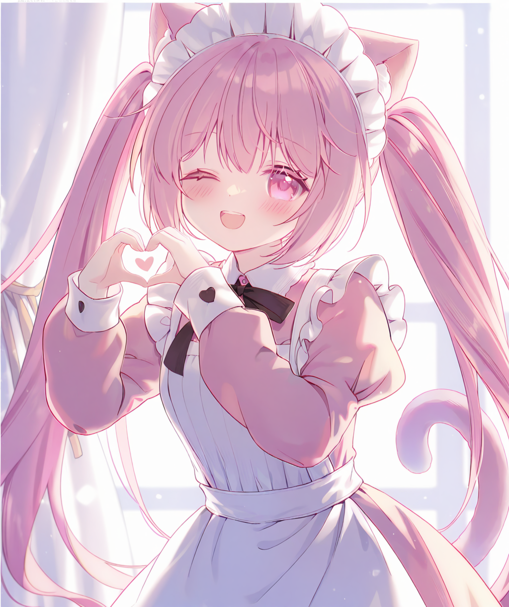 ねこみみメイドちゃんのいちげき🩷 #メイドの日