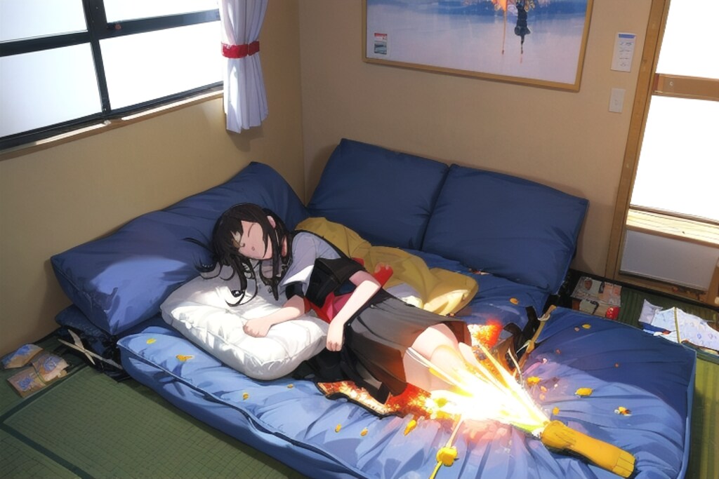 布団が吹っ飛んだ