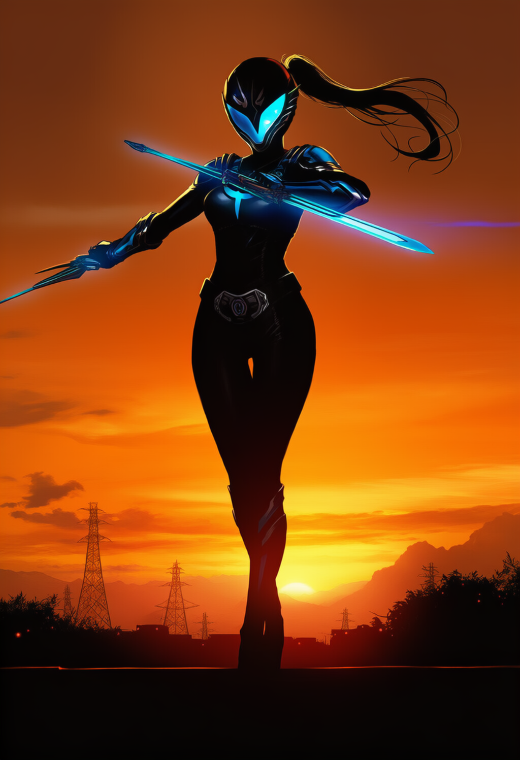 夕日の戦隊ヒロイン