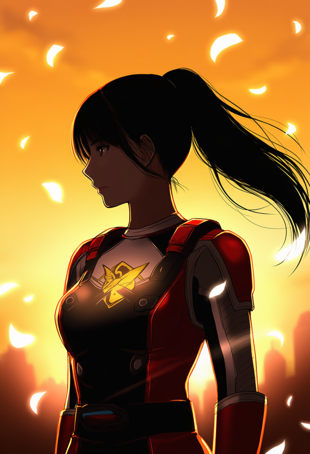 夕日の戦隊ヒロイン