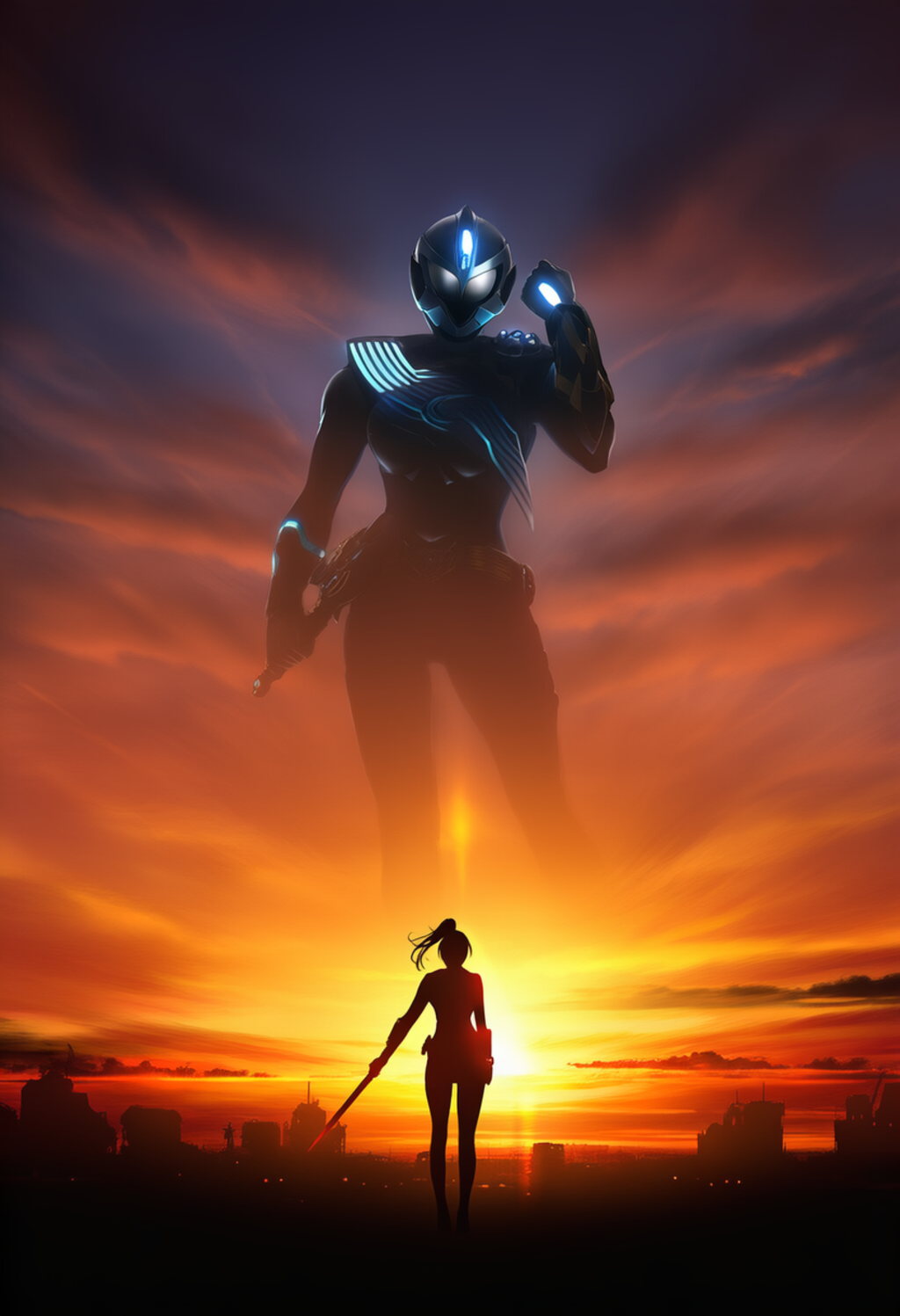 夕日の戦隊ヒロイン