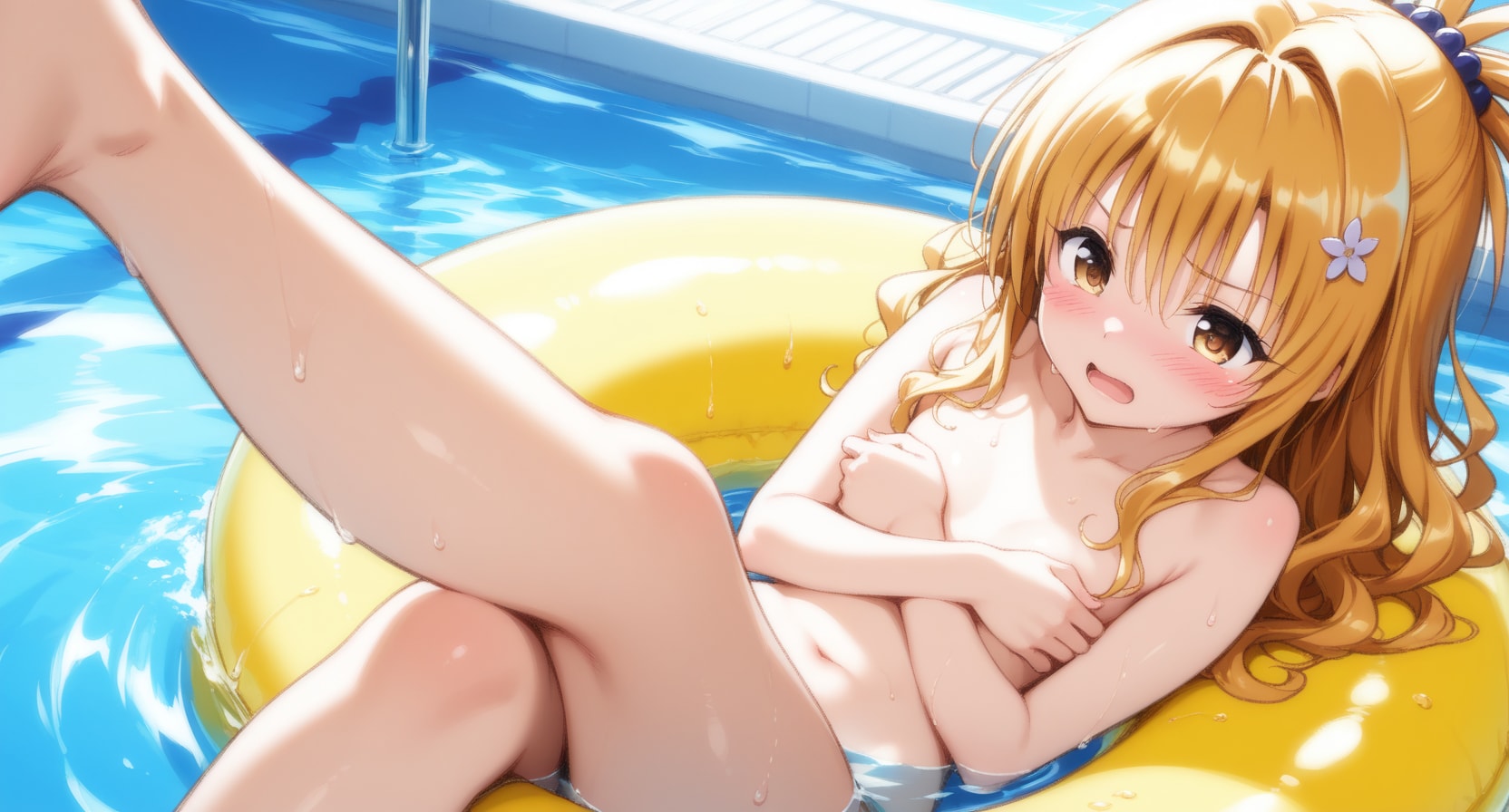 水着が流されちゃったよぉ・・・