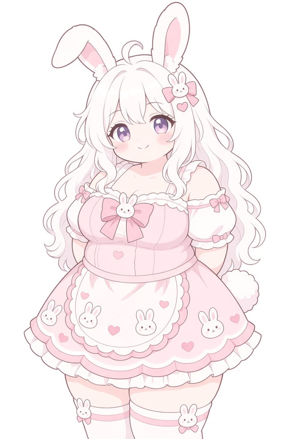 うさぎエプロンなおねえさん