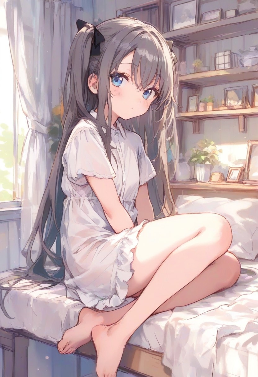 少女の部屋(水彩タッチ)(159)