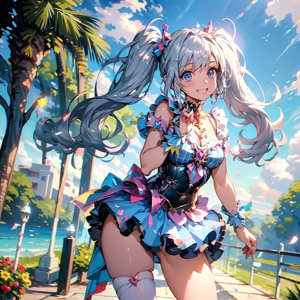 銀髪ツインテ魔法少女ちゃん（4枚