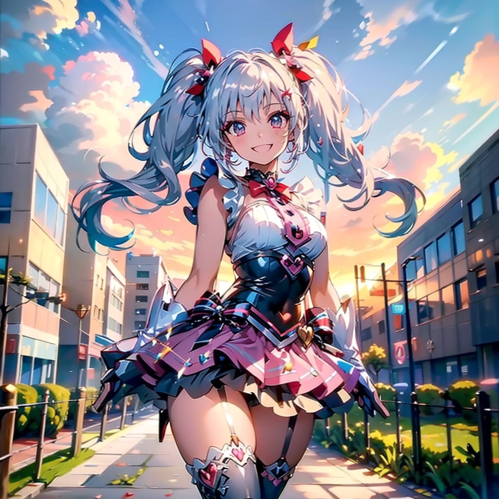 銀髪ツインテ魔法少女ちゃん（4枚