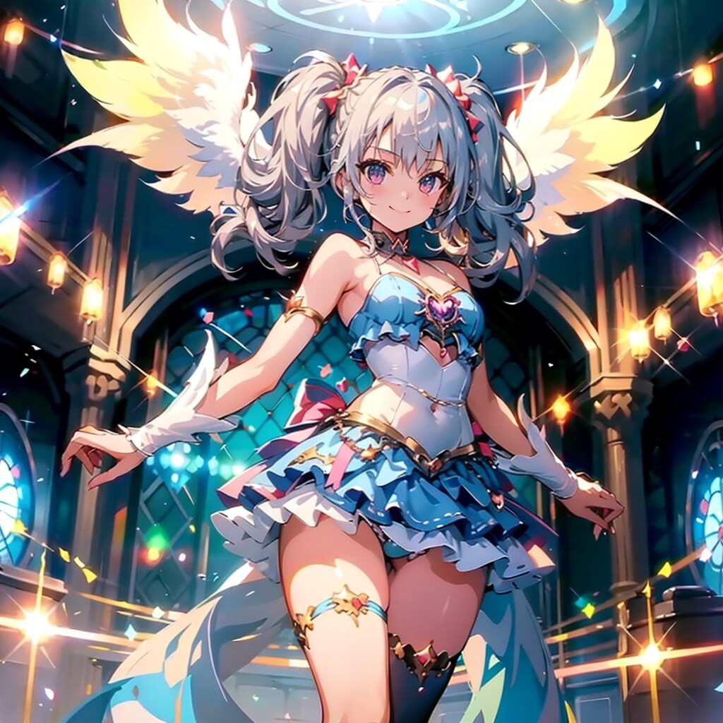 銀髪ツインテ魔法少女ちゃん（4枚