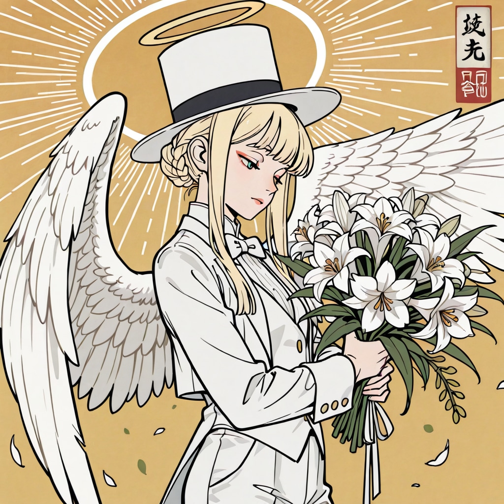 タキシード天使ちゃん(浮世絵風)260226