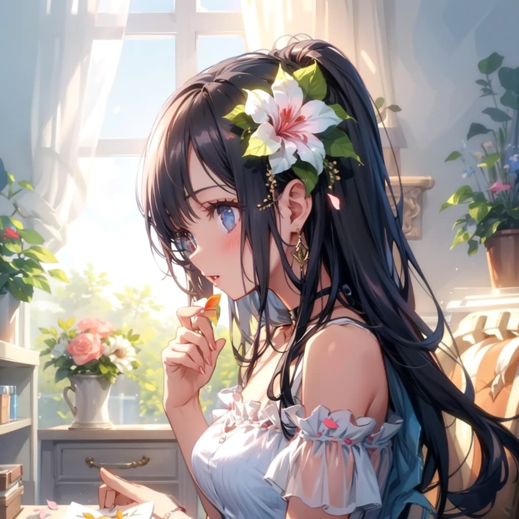 花飾りの少女 | の人気AIイラスト・グラビア