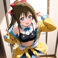 かすみんのスタジャンを腰に巻いた桜坂しずくちゃん 3枚目
