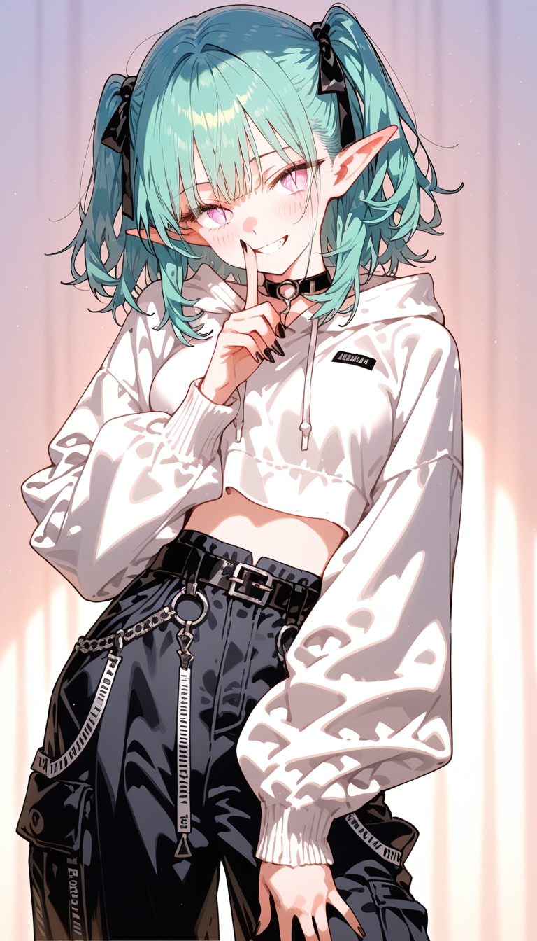 エルフ美少女のパンツルックスタイル
