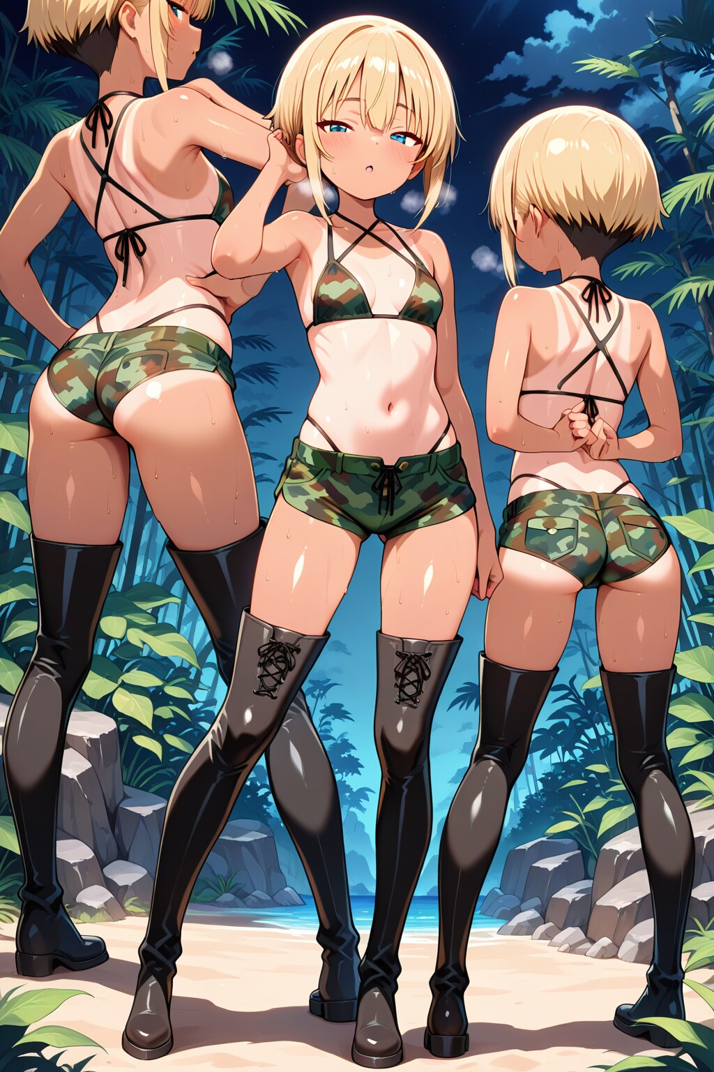 メスガキ　迷彩ビキニ