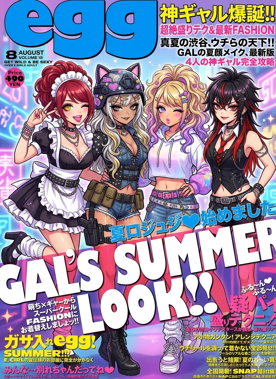 渋谷ギャルの日（ウチの子４人組） | の人気AIイラスト・グラビア