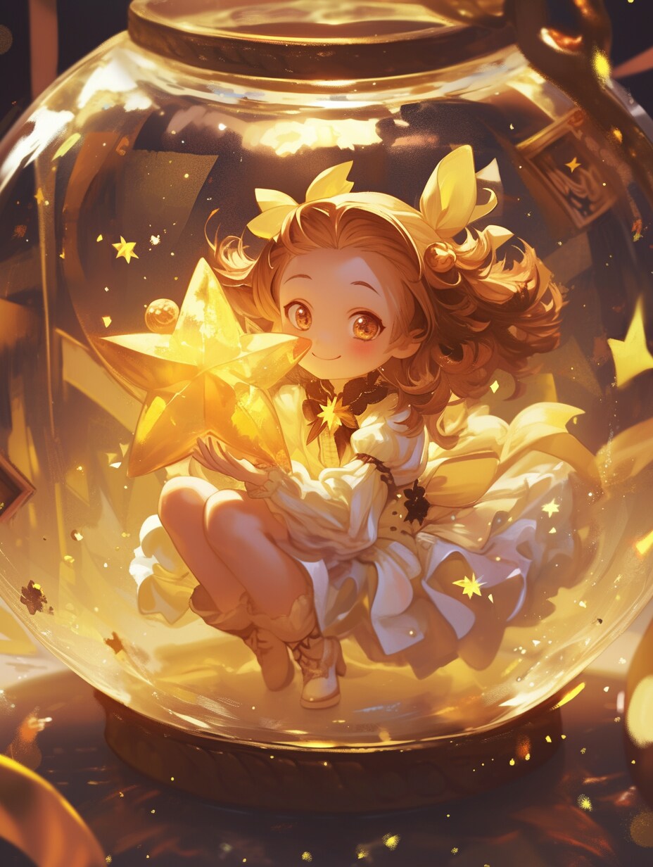 「瓶詰の少女」黄12 | の人気AIイラスト・グラビア